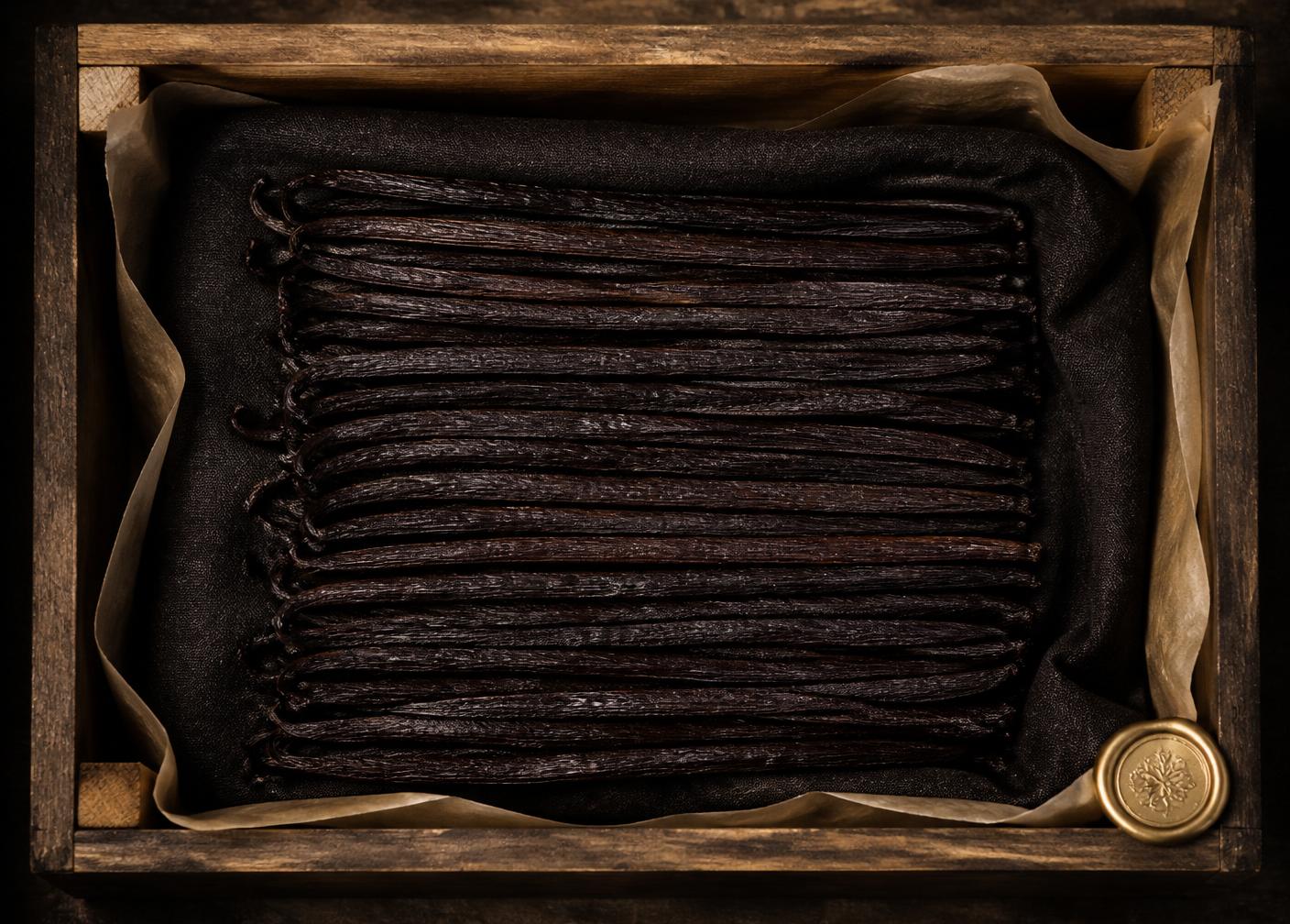 Export crate of vanilla beans
